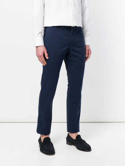 Shop Polo Ralph Lauren Bedford Slim-fit Pants In Blue