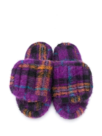 Shop Natasha Zinko X Duo Volume Slippers In Purple