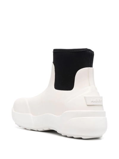 Shop Ambush Embossed Logo Chunky Boots In Weiss
