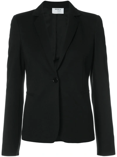 Shop Akris Punto Fitted Single-breasted Blazer In Black