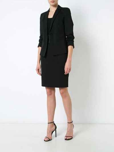 Shop Akris Punto Fitted Single-breasted Blazer In Black