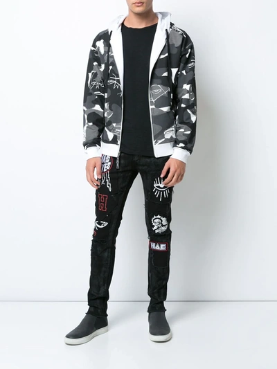 Haculla Witchslap Reversible Camouflage Hoodie In Black