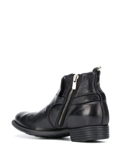 Shop Officine Creative Zipped Ankle Boots In Black