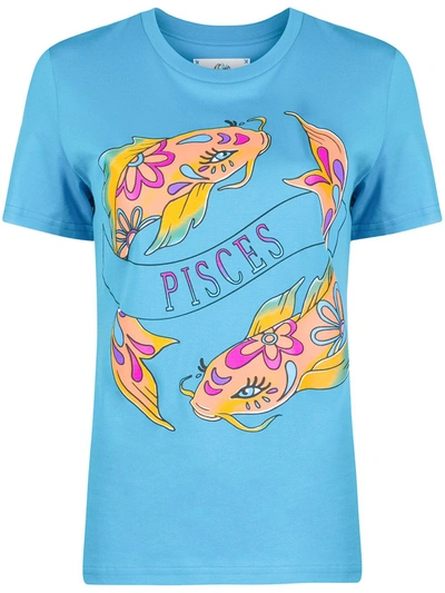 Shop Alberta Ferretti Pisces T-shirt In Blue
