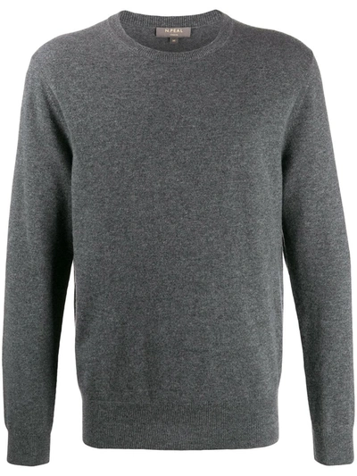 Shop N•peal The Oxford Crew Neck Jumper In Grey