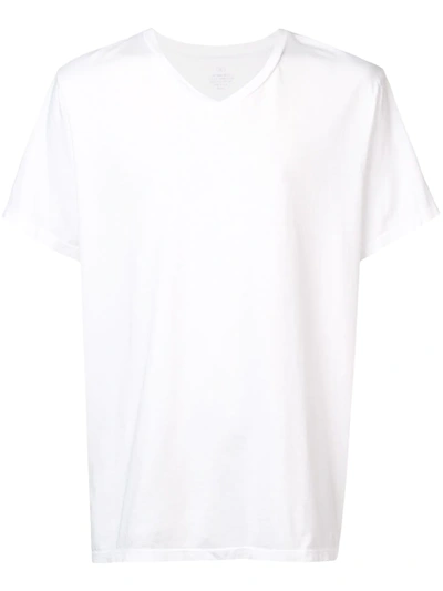 Shop Save Khaki United V-neck Short Sleeve T-shirt In White