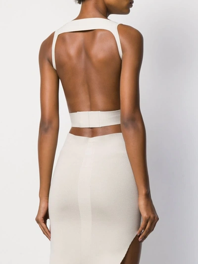 Shop Rick Owens Structured Cut-out Tank Top In Neutrals