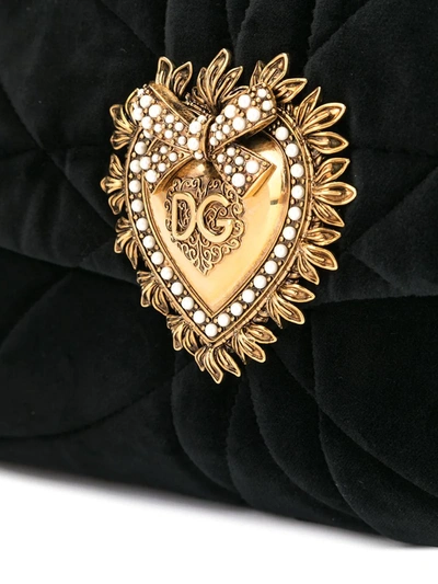 Shop Dolce & Gabbana Large Devotion Shoulder Bag In Black