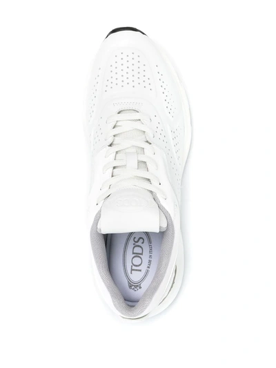 Tod's Perforated Low-top Sneakers In White