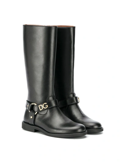 Shop Dolce & Gabbana Calf-length Boots In Black