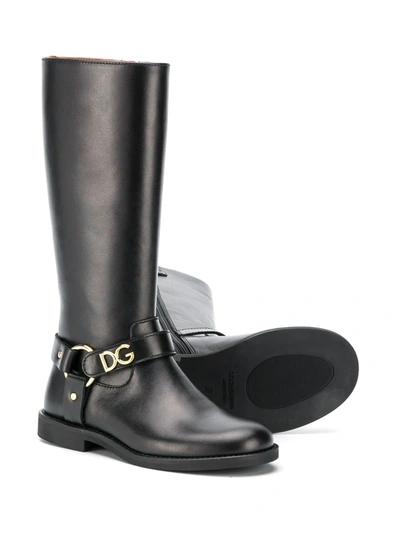 Shop Dolce & Gabbana Calf-length Boots In Black