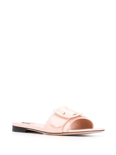 Shop Bally Buckle Sandals In Pink