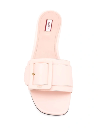 Shop Bally Buckle Sandals In Pink