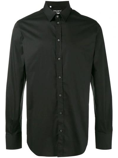 Shop Dolce & Gabbana Small Collar Shirt In Black