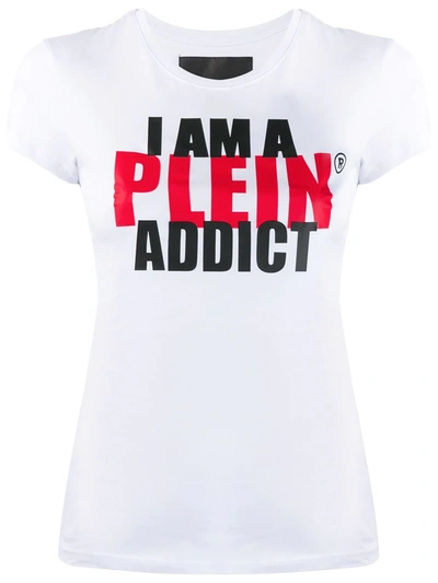 Shop Philipp Plein Statement T-shirt In White