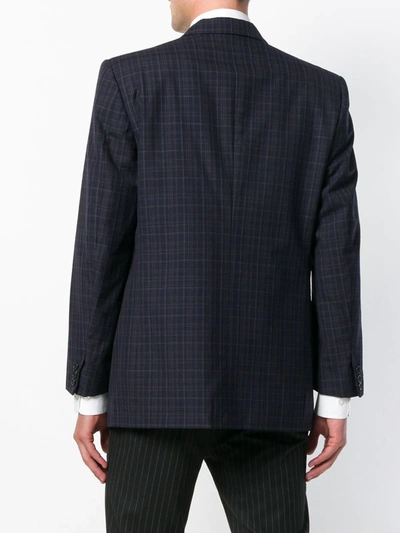 Pre-owned Pierre Cardin Vintage 1990's Checked Blazer In Blue