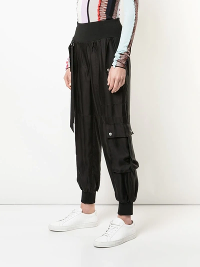 Shop Cinq À Sept Harmony Tapered Trousers In Black