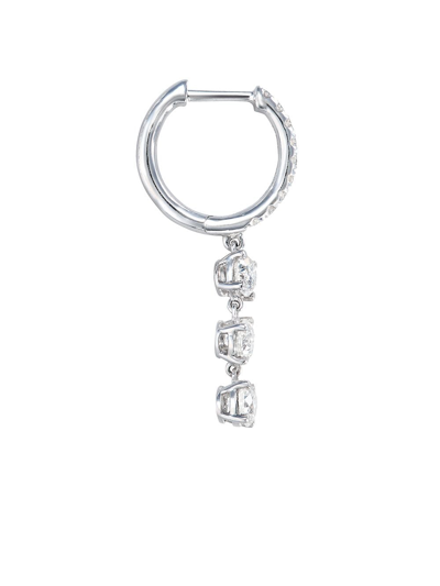 Shop Anita Ko 18kt White Gold Diamond Drop Earrings In Silver