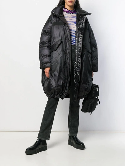 Shop Sacai Padded Parka In Black