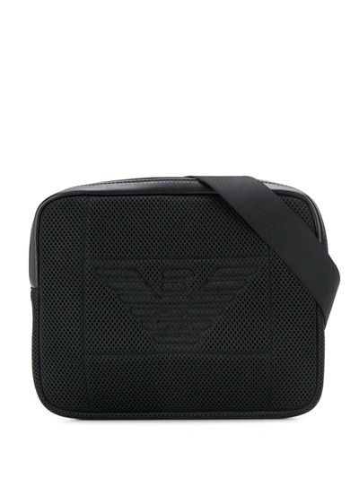 Shop Emporio Armani Logo Belt Bag In Black