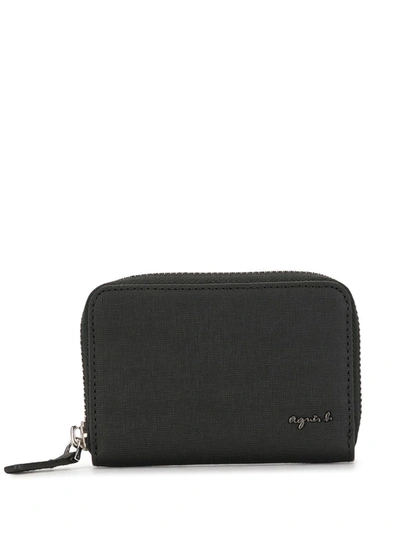 Shop Agnès B. Logo Detail Wallet In Black