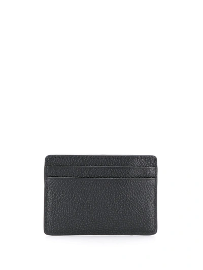 Shop Michael Michael Kors Pebbled Cardholder In Black