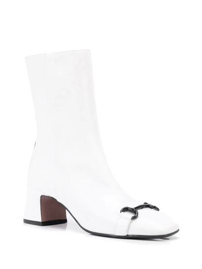 Shop Madison.maison Horsebit Leather Boots In Weiss