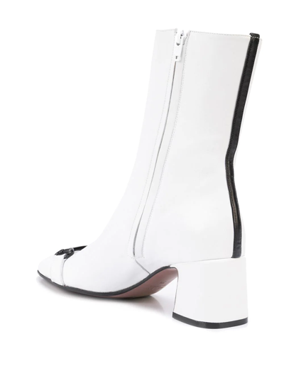Shop Madison.maison Horsebit Leather Boots In Weiss