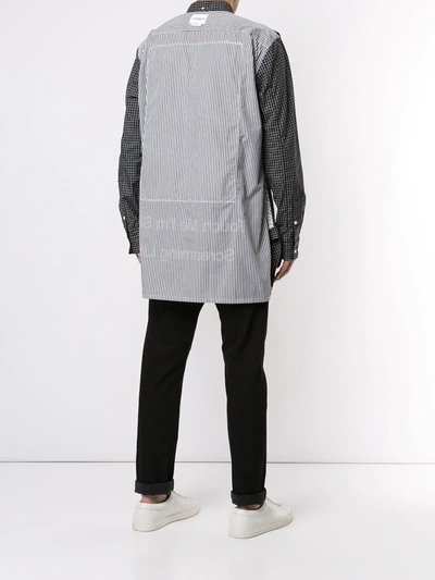 Takahiromiyashita The Soloist Deconstructed Patch Logo Shirt In Black