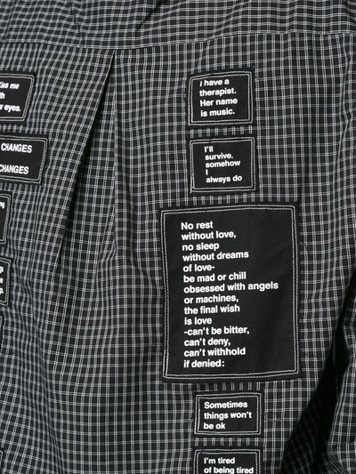 Takahiromiyashita The Soloist Deconstructed Patch Logo Shirt In Black