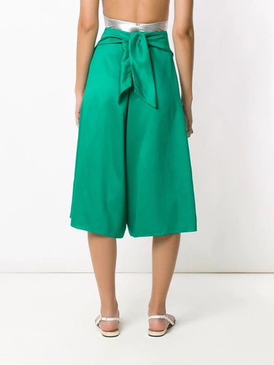 Shop Adriana Degreas Italia Culottes In Green