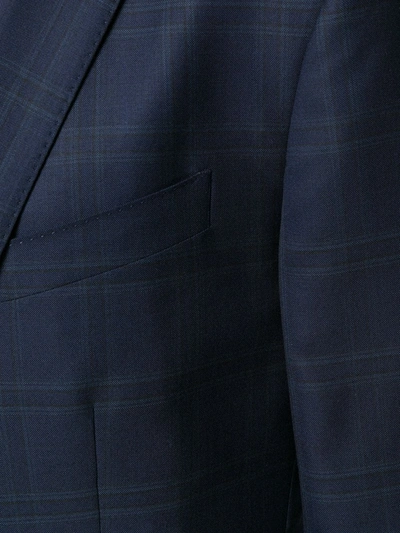 Shop Dolce & Gabbana Checked Single Breasted Suit In Blue