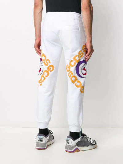 Shop Gcds Logo-print Track Pants In White