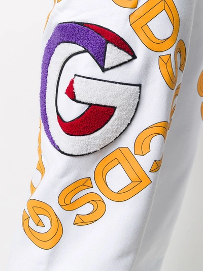 Shop Gcds Logo-print Track Pants In White