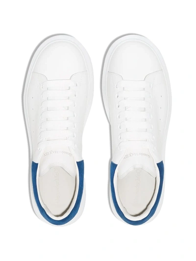 WHITE CHUNKY LEATHER LOGO SNEAKERS