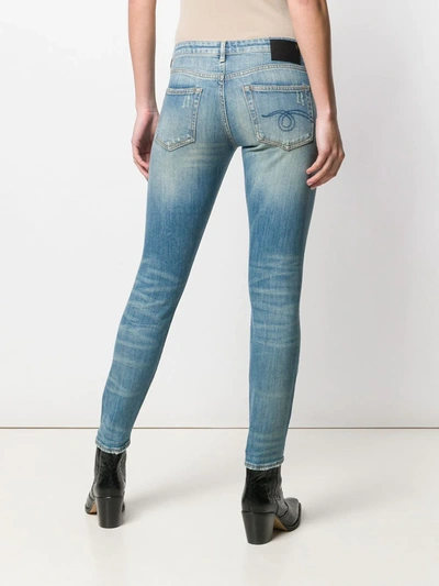 Shop R13 Distressed Skinny Jeans In Blue