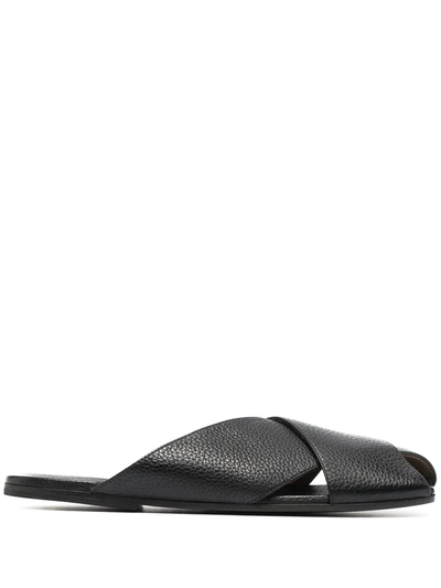 Shop Marsèll Spatula Crossover Sandals In Black