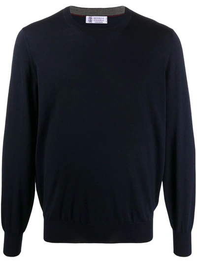 Shop Brunello Cucinelli Long-sleeve Sweatshirt In Blue