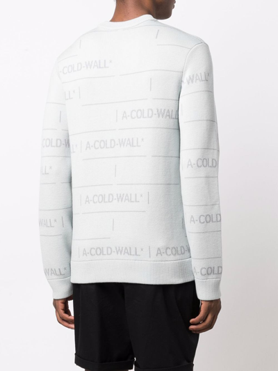A-cold-wall* Chain Jacquard Knit Sweater In Grey