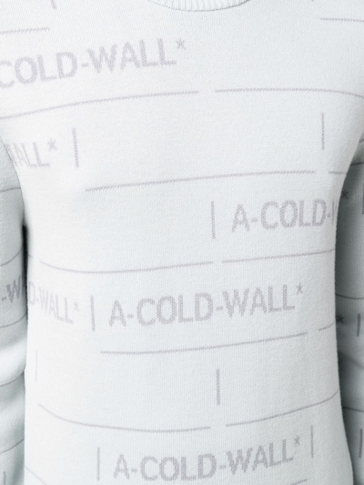 A-cold-wall* Chain Jacquard Knit Sweater In Grey