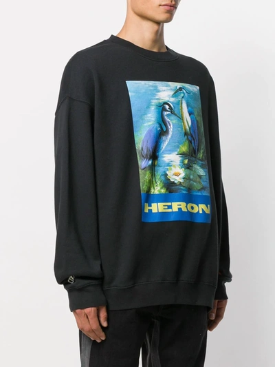 Shop Heron Preston Graphic Print Sweatshirt In Black