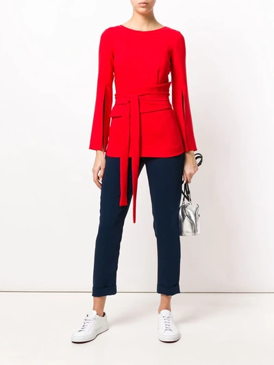 P.a.r.o.s.h Rolled Cropped Trousers In Blue