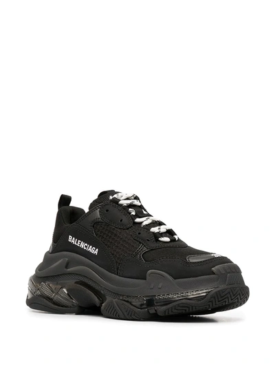 Balenciaga Triple S Clear Sole Sneaker In Black | ModeSens