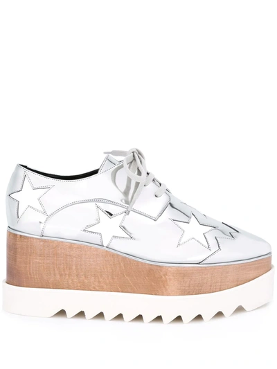 Shop Stella Mccartney Elyse Platform Shoes In Metallic