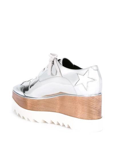 Shop Stella Mccartney Elyse Platform Shoes In Metallic