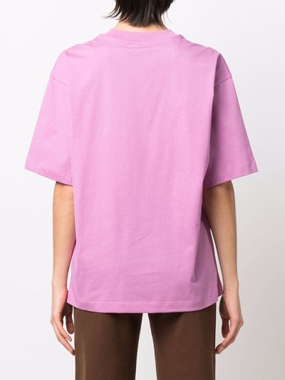 Shop Marni Logo-print T-shirt In Violett