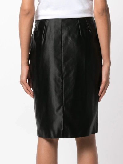 Pre-owned Saint Laurent Pencil Skirt In Black