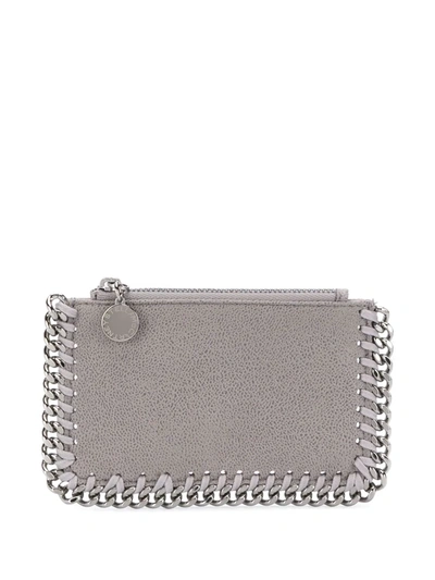 Shop Stella Mccartney Falabella Zipped Wallet In Grey