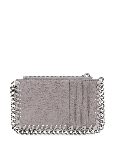 Shop Stella Mccartney Falabella Zipped Wallet In Grey