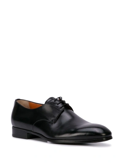Shop Santoni Induct Derby Shoes In Black